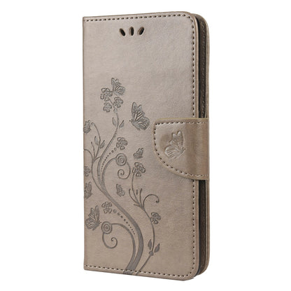 Imprint Butterflies Flower Wallet Stand Design Leather Phone Case Shell for Google Pixel 6 Pro