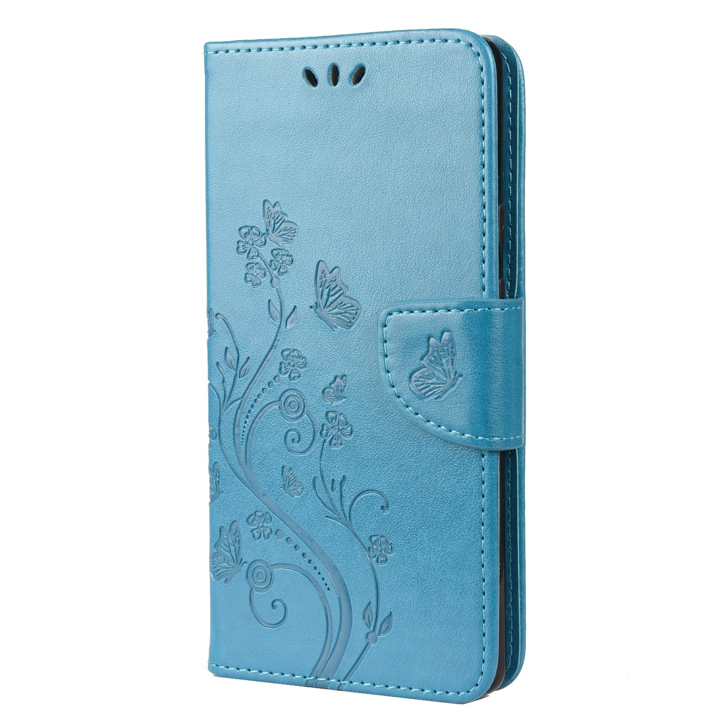 Imprint Butterflies Flower Wallet Stand Design Leather Phone Case Shell for Google Pixel 6 Pro