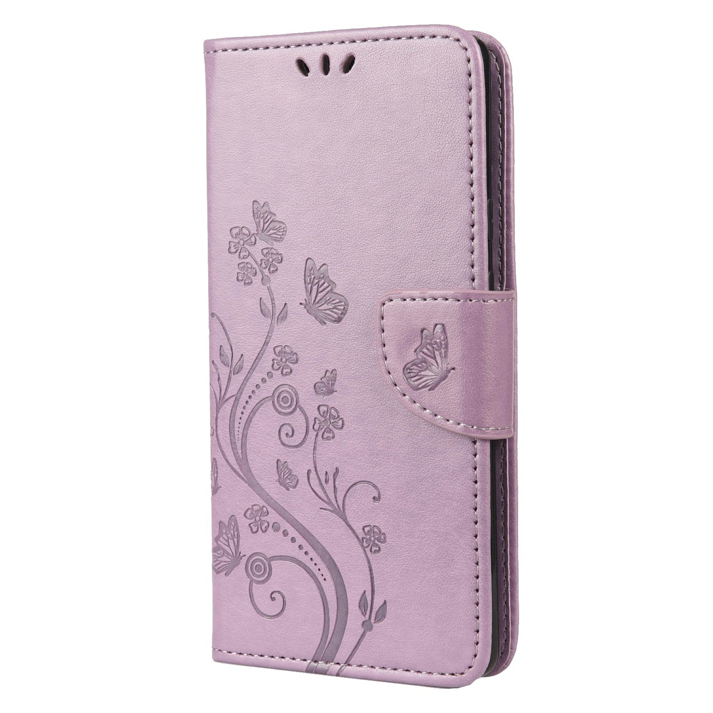 Full Protection Imprint Butterflies Flower Pattern Leather Phone Stand Wallet Case Cover for Google Pixel 6