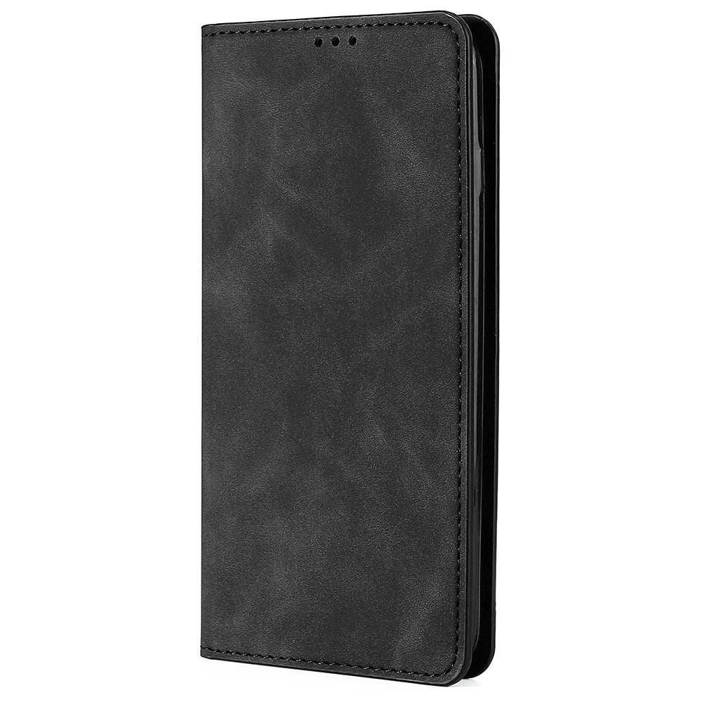 Shockproof Magnetic Auto-absorbed Skin-touch Leather Stand Case with Card Slots for Google Pixel 6