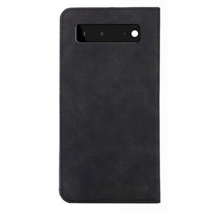 Shockproof Magnetic Auto-absorbed Skin-touch Leather Stand Case with Card Slots for Google Pixel 6