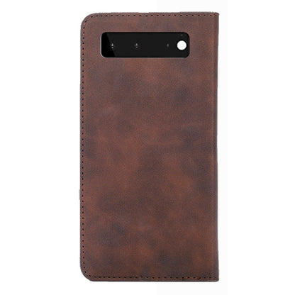 Shockproof Magnetic Auto-absorbed Skin-touch Leather Stand Case with Card Slots for Google Pixel 6