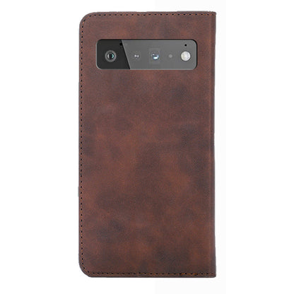 Card Slots Design Full Protection Magnetic Auto-absorbed Skin-touch Leather Stand Case for Google Pixel 6 Pro