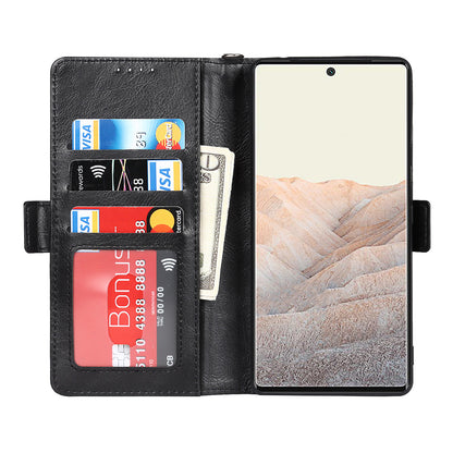 RFID Blocking Flip Phone Case Magnetic Closure Wallet Phone Cover Shell for Google Pixel 6 XL