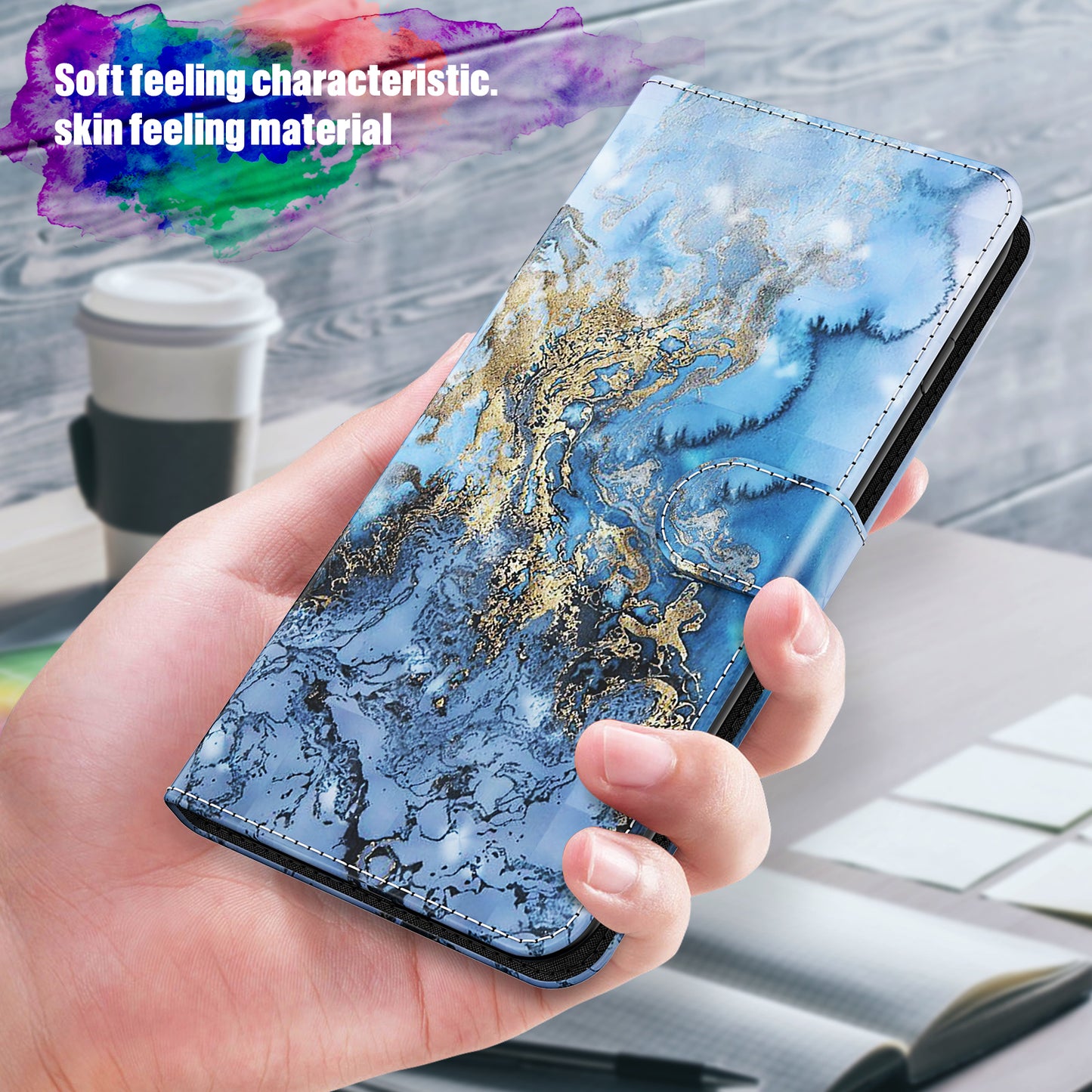 Stand Feature 3D Creative Pattern PU Leather Magnetic Flip Wallet Case with Strap for Google Pixel 6