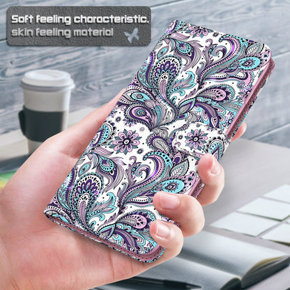 Stand Feature 3D Creative Pattern PU Leather Magnetic Flip Wallet Case with Strap for Google Pixel 6