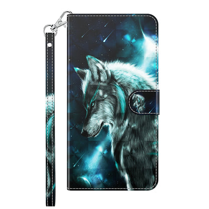 3D Creative Pattern Design PU Leather Wallet Shockproof Stand Flip Magnetic Case with Strap for Google Pixel 6 Pro