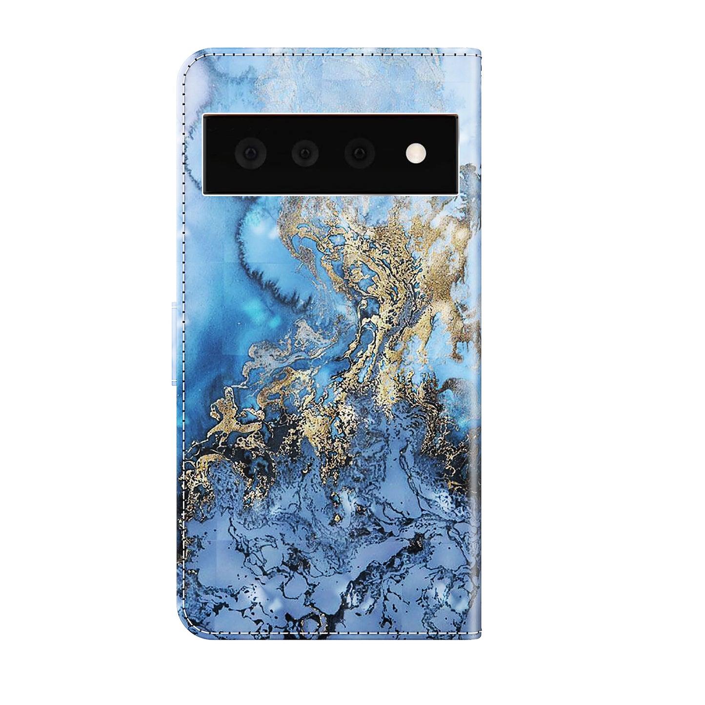 3D Creative Pattern Design PU Leather Wallet Shockproof Stand Flip Magnetic Case with Strap for Google Pixel 6 Pro