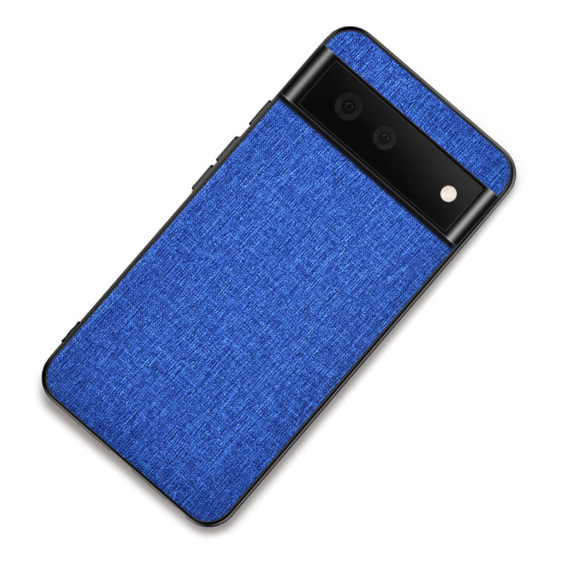 Cloth Coated TPU + PC Hybrid Phone Cover Anti-sweat Anti-fingerprint Case for Google Pixel 6 Pro