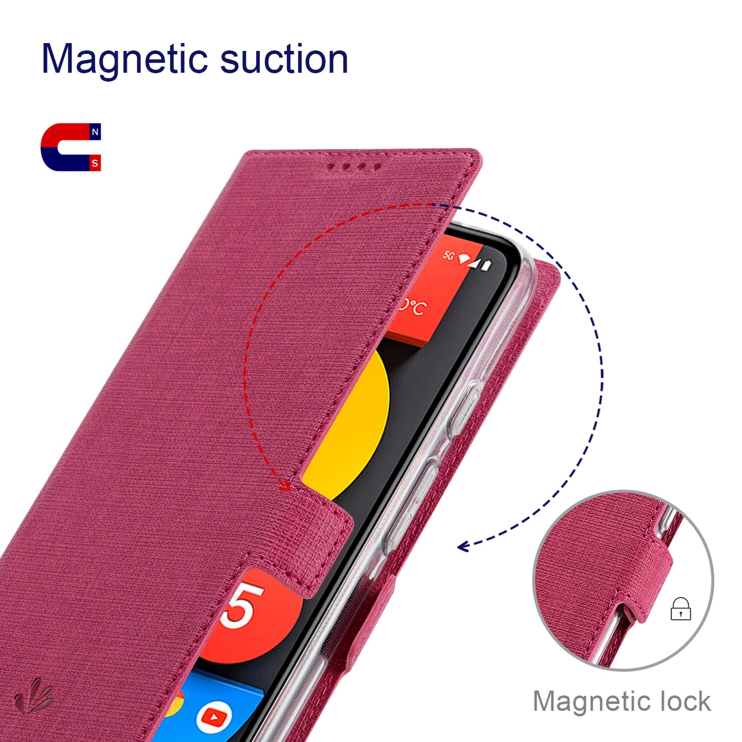 VILI K Series Double Magnetic Clasps Closure Stand Wallet Leather Phone Case Shell for Google Pixel 6 Pro