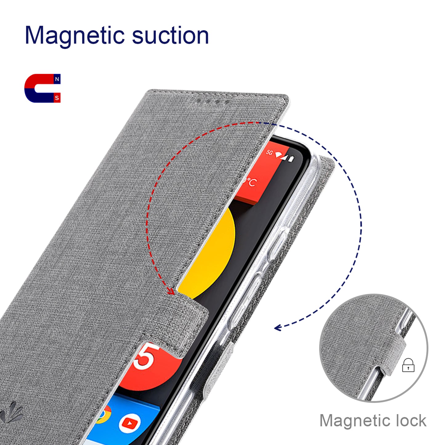 VILI K Series Double Magnetic Clasps Closure Stand Wallet Leather Phone Case Shell for Google Pixel 6 Pro