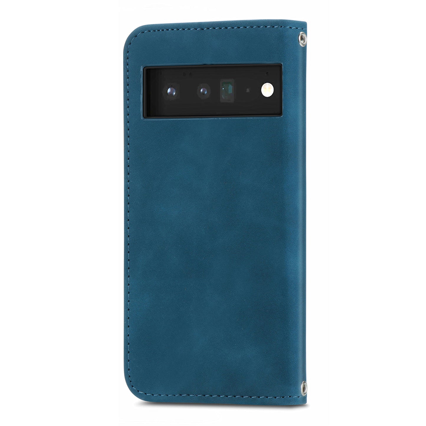 Vintage Texture Skin-touch PU Leather Stand Flip Magnetic Absorption Phone Case with Card Slots for Google Pixel 6 Pro