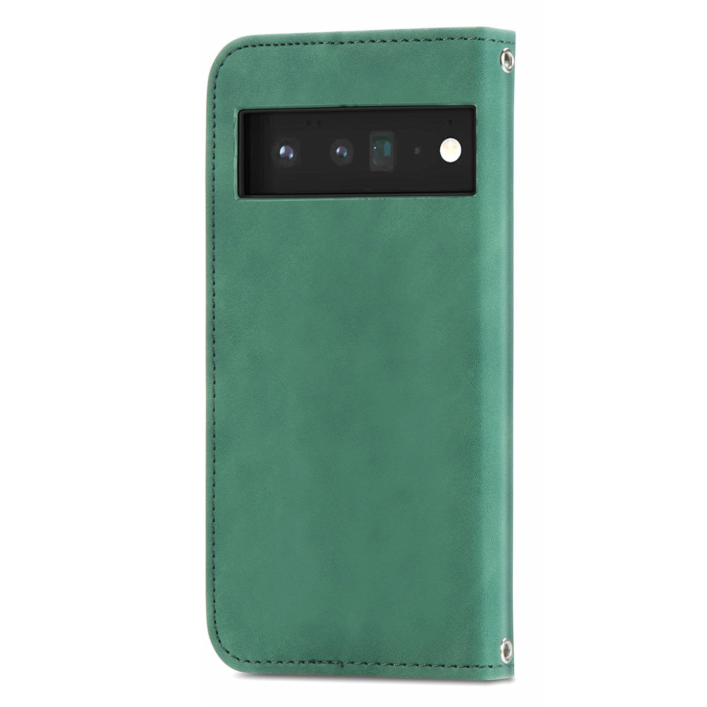 Vintage Texture Skin-touch PU Leather Stand Flip Magnetic Absorption Phone Case with Card Slots for Google Pixel 6 Pro