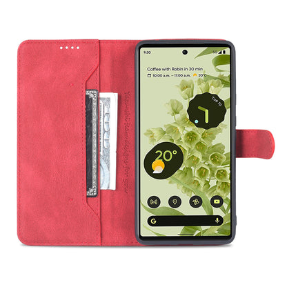 AZNS TPU+PU Leather Wallet Stand Phone Case Shockproof Protection Flip Phone Shell for Google Pixel 6