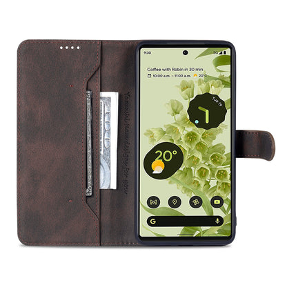 AZNS TPU+PU Leather Wallet Stand Phone Case Shockproof Protection Flip Phone Shell for Google Pixel 6