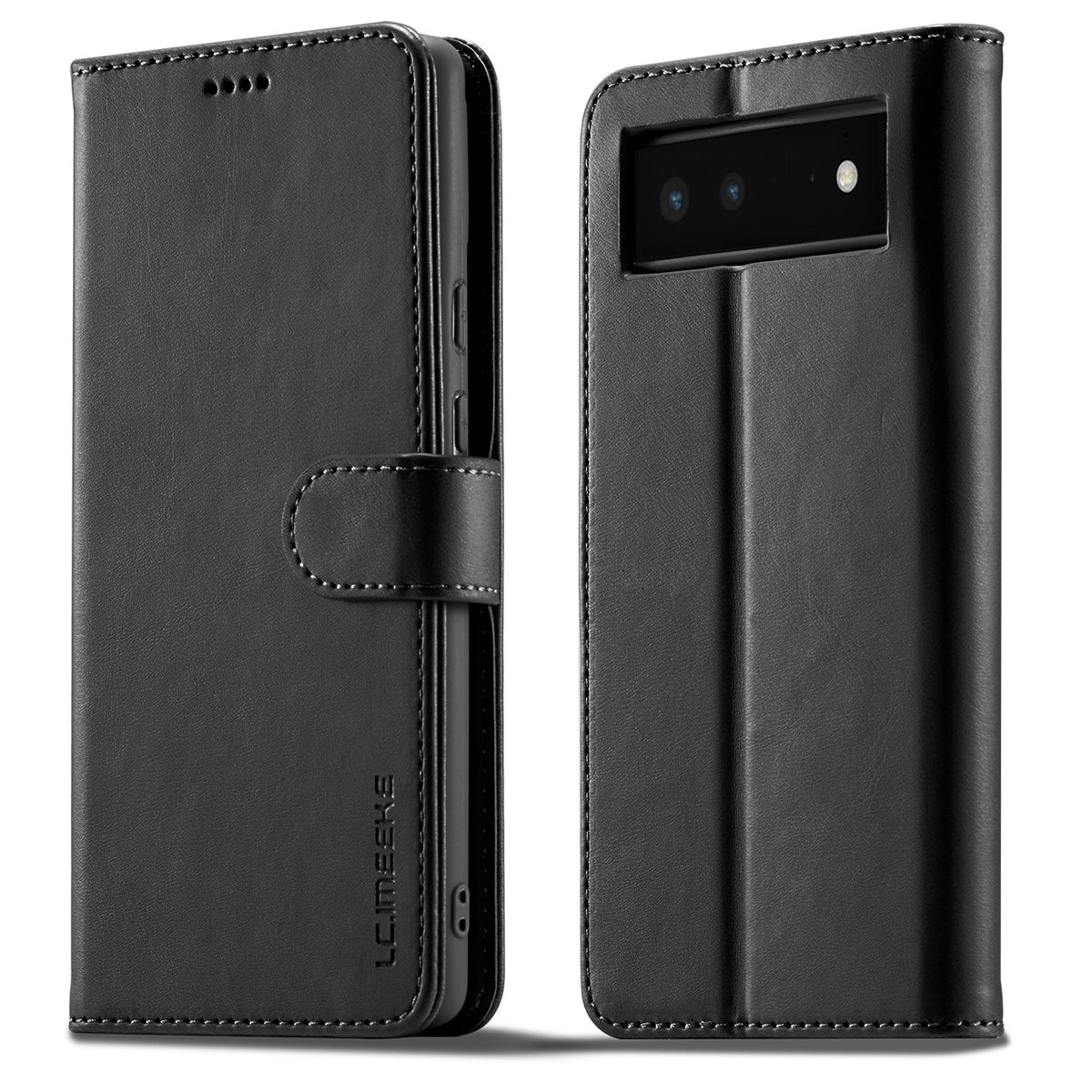 LC.IMEEKE PU Leather Wallet Stand Flip Shockproof Protective Cover for Google Pixel 6