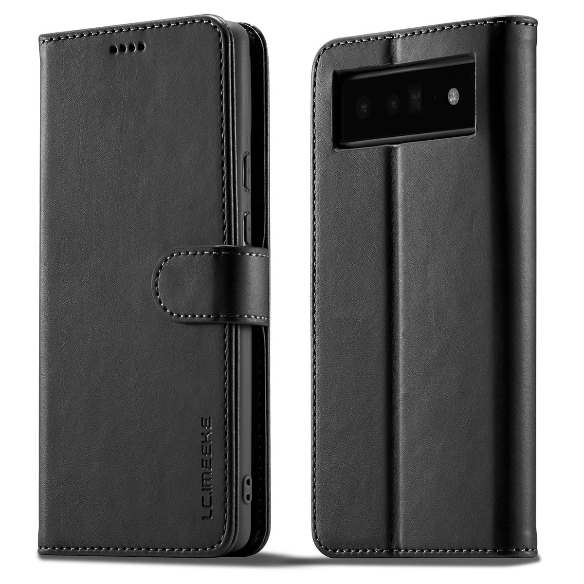 LC.IMEEKE Folio Stand PU Leather Wallet Flip Protective Phone Case Cover for Google Pixel 6 Pro