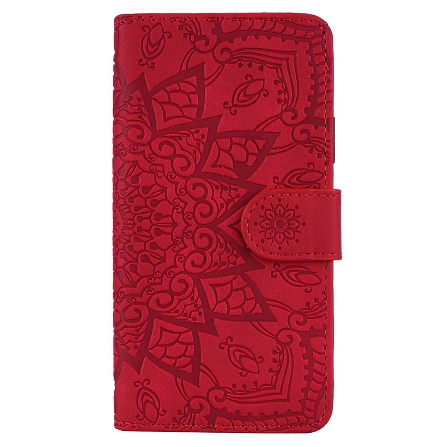 Imprint Flower Phone Cover Well-protected Drop-proof Wallet Design Leather Cover with Stand for Google Pixel 6