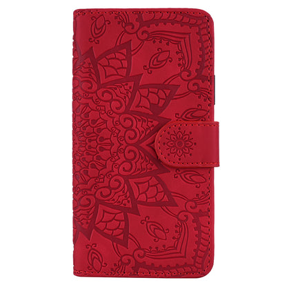 Imprint Flower Phone Cover Well-protected Drop-proof Wallet Design Leather Cover with Stand for Google Pixel 6