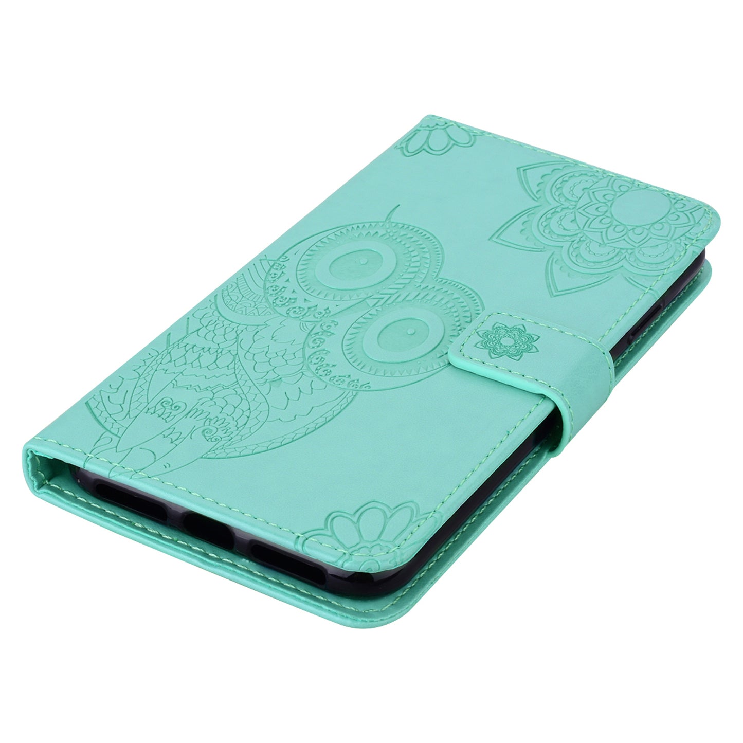 For Google Pixel 6 Shockproof PU Leather+TPU Flip Phone Case Stylish Imprinted Owl Flower Pattern Wallet Shell