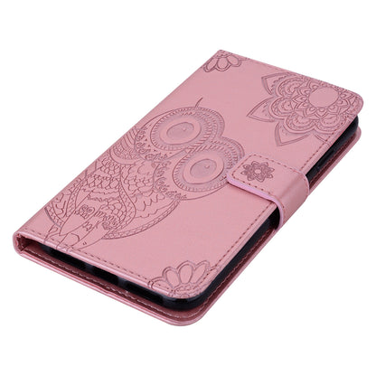 For Google Pixel 6 Shockproof PU Leather+TPU Flip Phone Case Stylish Imprinted Owl Flower Pattern Wallet Shell