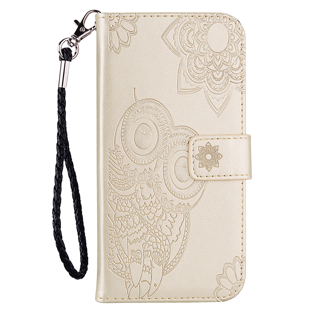 For Google Pixel 6 Shockproof PU Leather+TPU Flip Phone Case Stylish Imprinted Owl Flower Pattern Wallet Shell