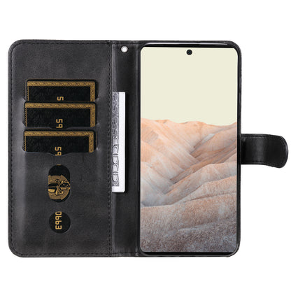 PU Leather Zippered Pocket Phone Case Coin Wallet Stand Folding Case for Google Pixel 6 Pro