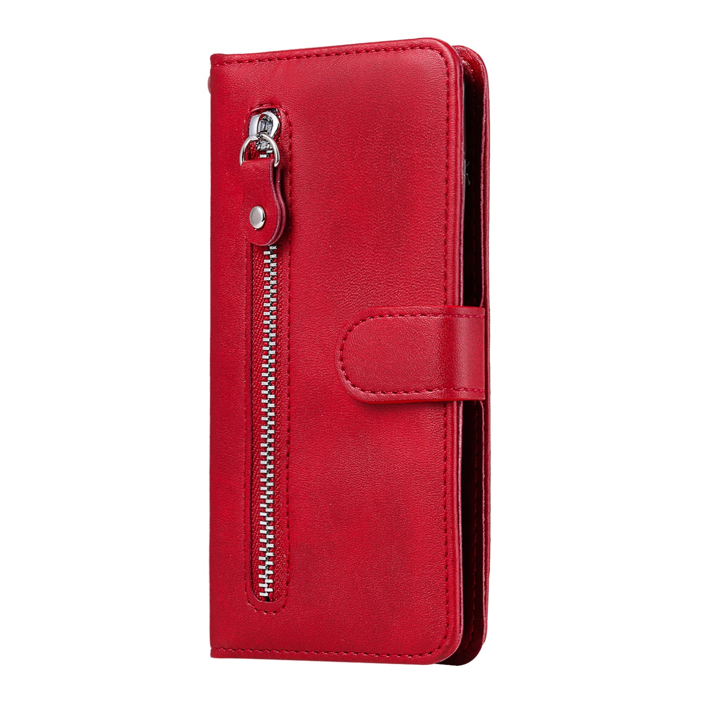 PU Leather Zippered Pocket Phone Case Coin Wallet Stand Folding Case for Google Pixel 6 Pro