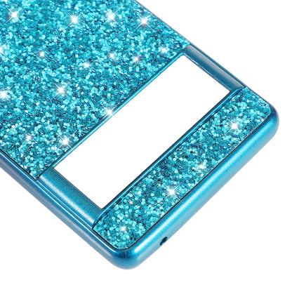 Glitter Electroplating TPU Bumper + Hard PC Back Panel Hybrid Phone Case Cover for Google Pixel 6 Pro