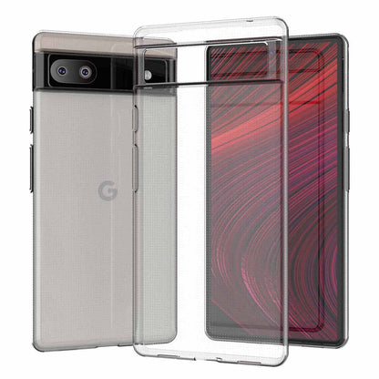 For Google Pixel 6a Transparent Ultra-slim Soft TPU Well-protected Phone Case Cover