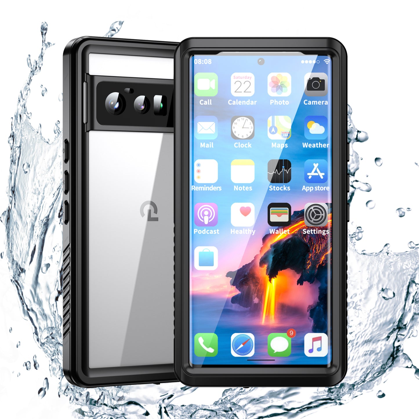 FS Series IP68 Waterproof Case for Google Pixel 6 Pro Shockproof Dust-proof Phone Cover with Screen Protector Full Body Protective Case