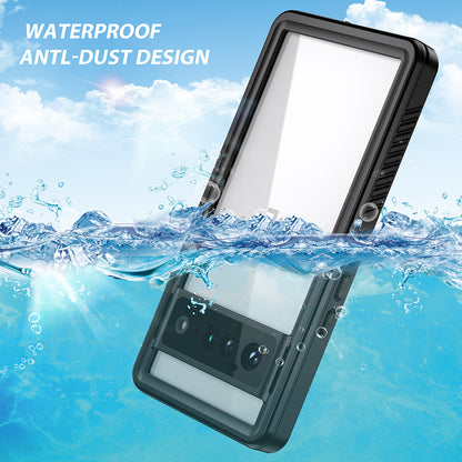 FS Series IP68 Waterproof Case for Google Pixel 6 Pro Shockproof Dust-proof Phone Cover with Screen Protector Full Body Protective Case