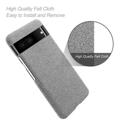 For Google Pixel 7 Drop Proof Solid Color Cloth Texture Protective Shell Hard PC Phone Case