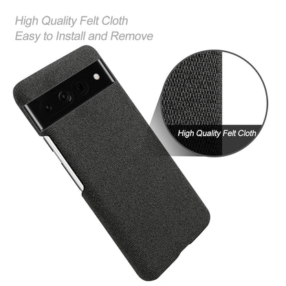 For Google Pixel 7 Pro Solid Color Cloth Texture Protective Shell Anti-scratch Hard PC Phone Case