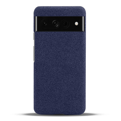 For Google Pixel 7 Pro Solid Color Cloth Texture Protective Shell Anti-scratch Hard PC Phone Case