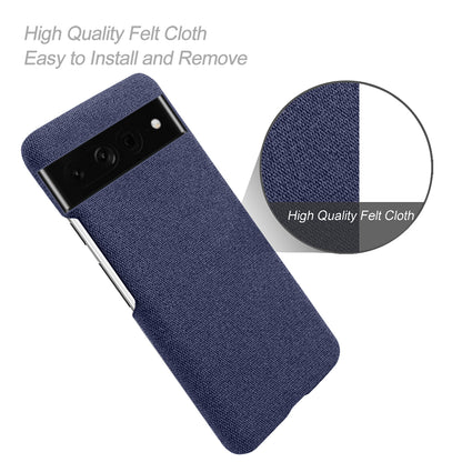 For Google Pixel 7 Pro Solid Color Cloth Texture Protective Shell Anti-scratch Hard PC Phone Case