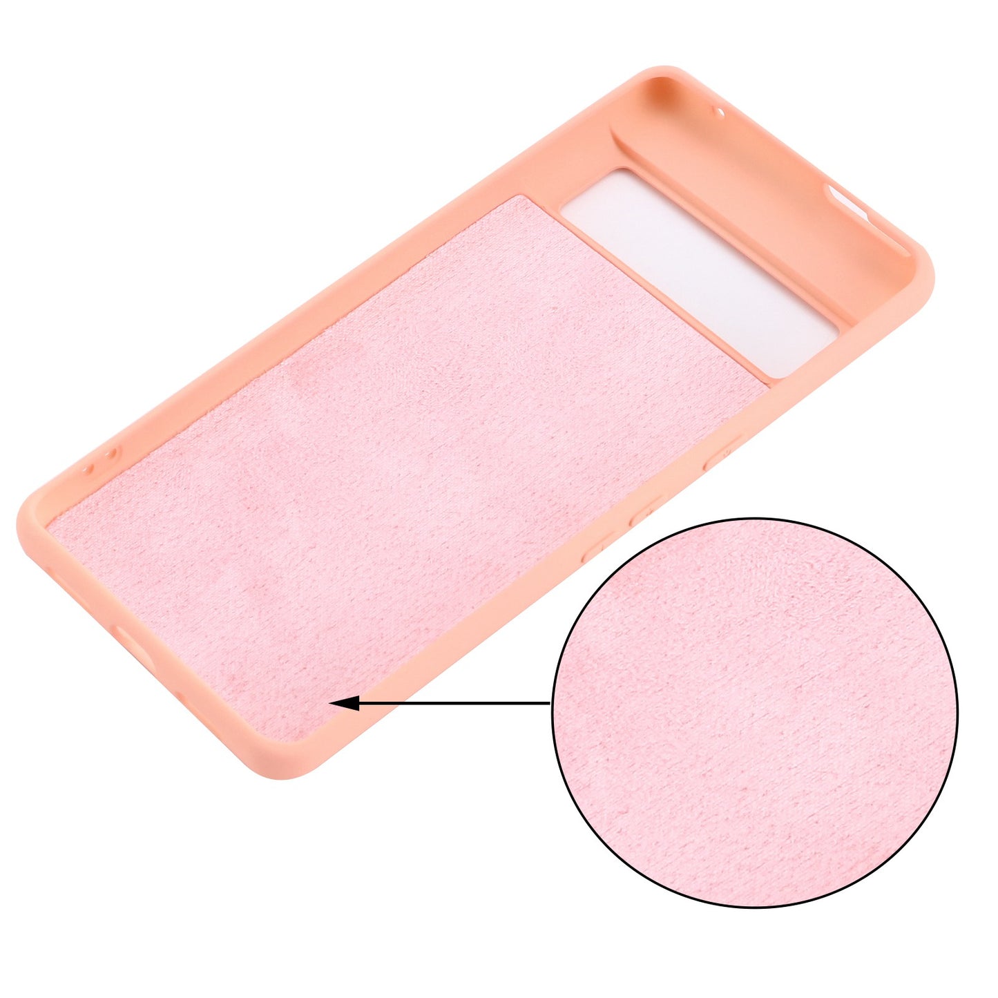 For Google Pixel 7 Pro Liquid Silicone Case Soft Microfiber Lining Shockproof Drop Protection Cover with Strap