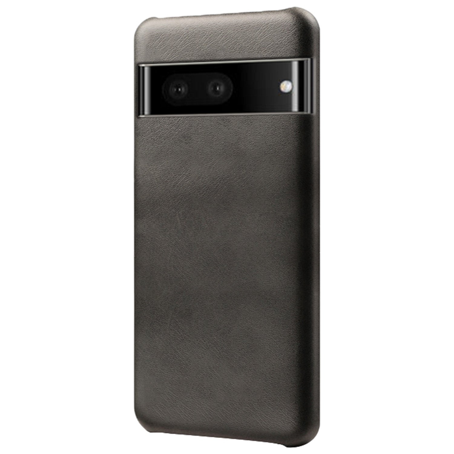 For Google Pixel 6a 5G Drop-proof Phone Case PU Leather Coating Wear-resistant Hard PC Protective Cover