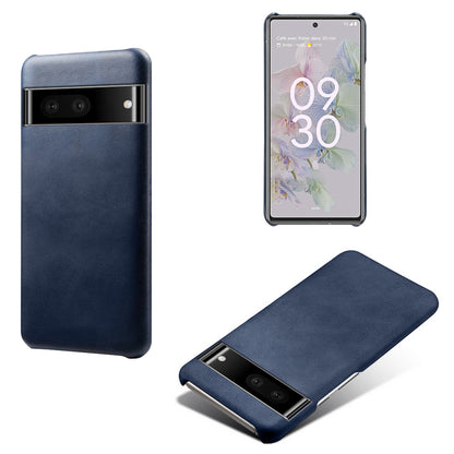 For Google Pixel 6a 5G Drop-proof Phone Case PU Leather Coating Wear-resistant Hard PC Protective Cover