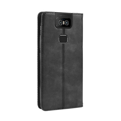 Vintage Style PU Leather Wallet Phone Cover for Asus Zenfone 6 ZS630KL/Zenfone 6z/Zenfone 6 2019