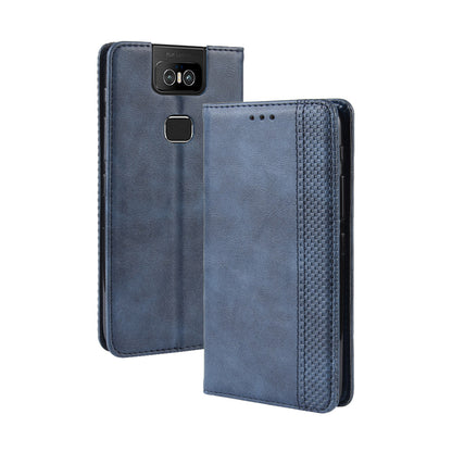 Vintage Style PU Leather Wallet Phone Cover for Asus Zenfone 6 ZS630KL/Zenfone 6z/Zenfone 6 2019