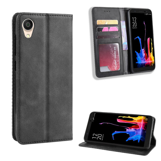 Vintage Style Leather Wallet Case for Asus ZenFone Live (L2)