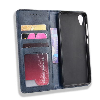 Vintage Style Leather Wallet Stand Case for Asus ZenFone Live (L1) ZA550KL