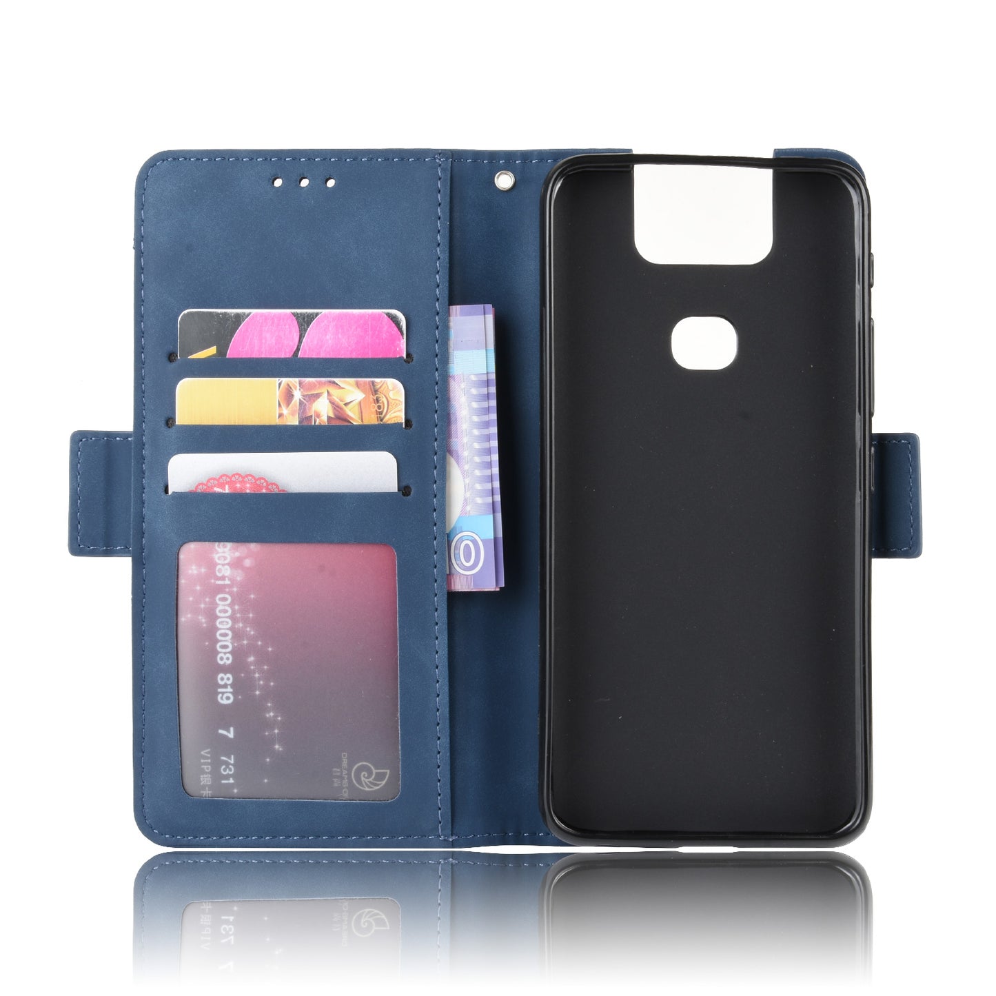 PU Leather Stand Wallet Phone Casing Cover for Asus Zenfone 6 ZS630KL