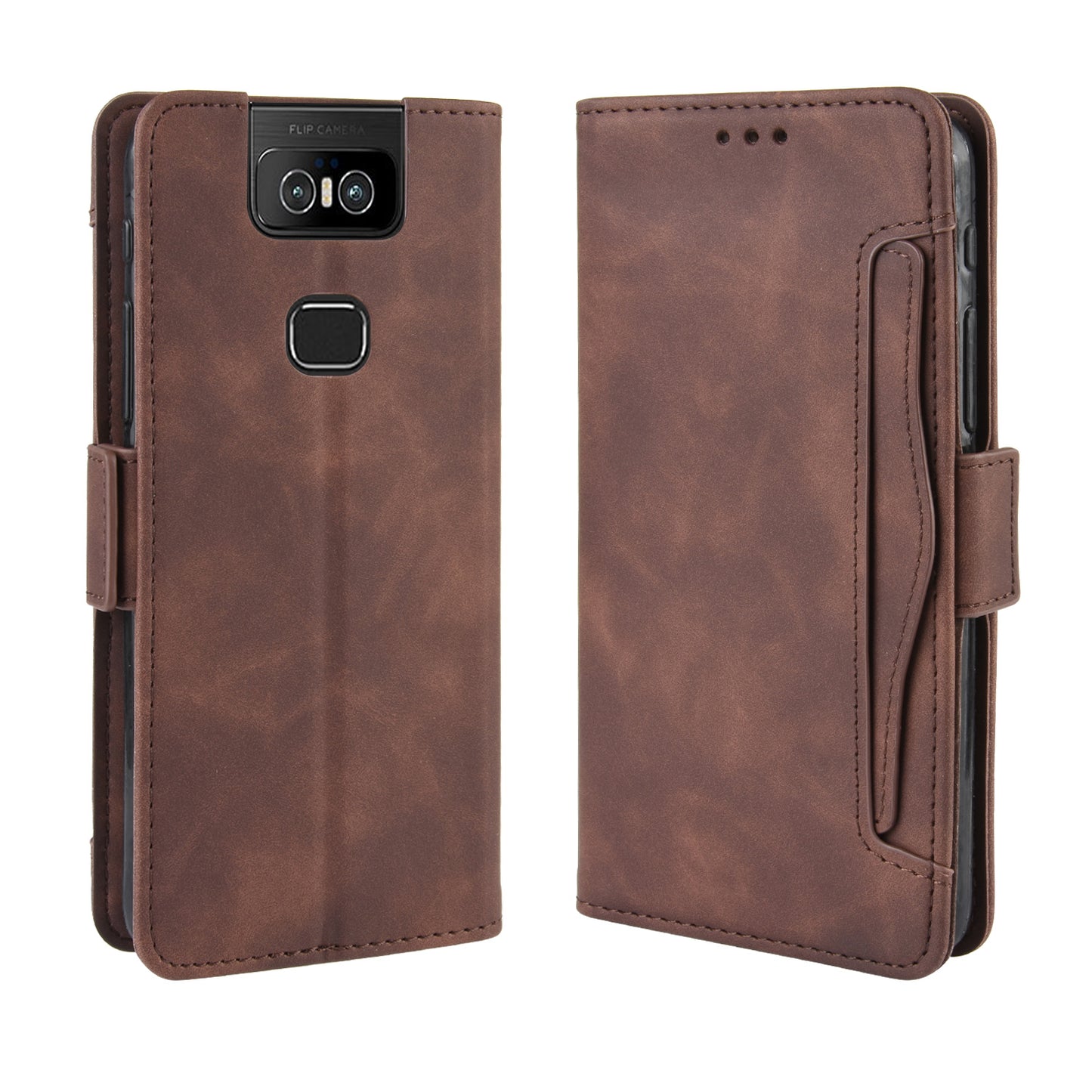 PU Leather Stand Wallet Phone Casing Cover for Asus Zenfone 6 ZS630KL