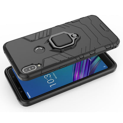 Cool Armor Guard Ring Holder Kickstand PC TPU Hybrid Cell Phone Case for Asus ZenFone Max Pro (M1) ZB602KL