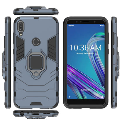 Cool Armor Guard Ring Holder Kickstand PC TPU Hybrid Cell Phone Case for Asus ZenFone Max Pro (M1) ZB602KL