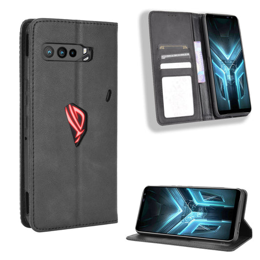 Retro Leather Stylish Phone Shell for Asus ROG Phone 3/ZS661KS/ROG Phone 3 Strix