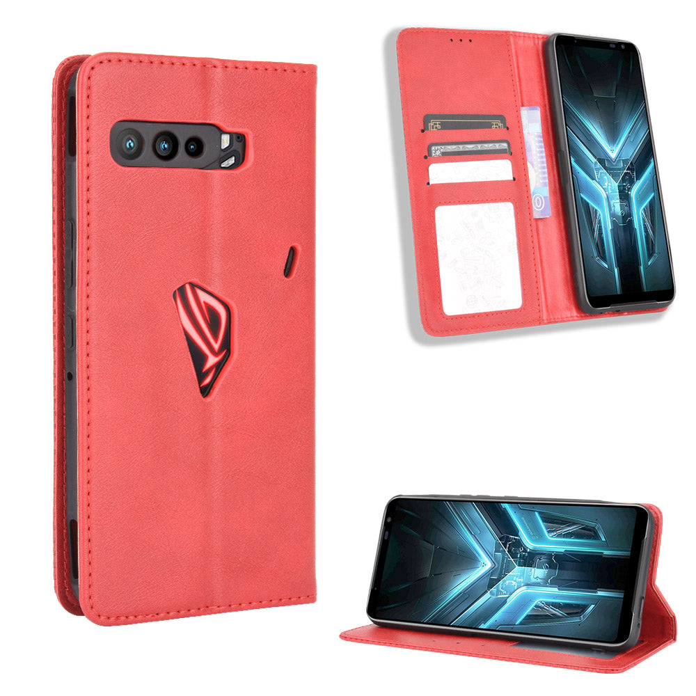 Retro Leather Stylish Phone Shell for Asus ROG Phone 3/ZS661KS/ROG Phone 3 Strix