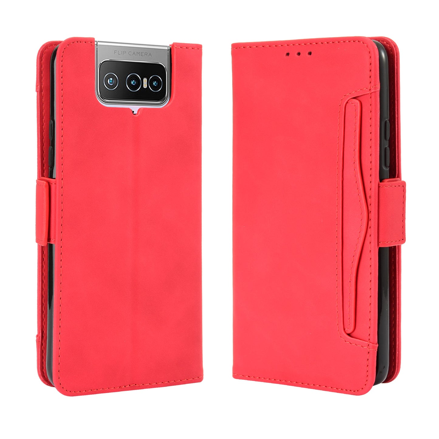 Multi-slot Leather Case Wallet Stand Shell Protector for Asus Zenfone 7 ZS670KS/Zenfone 7 Pro ZS671KS